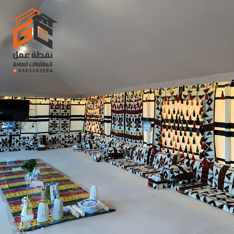 بيوت شعر من الداخل فخامة