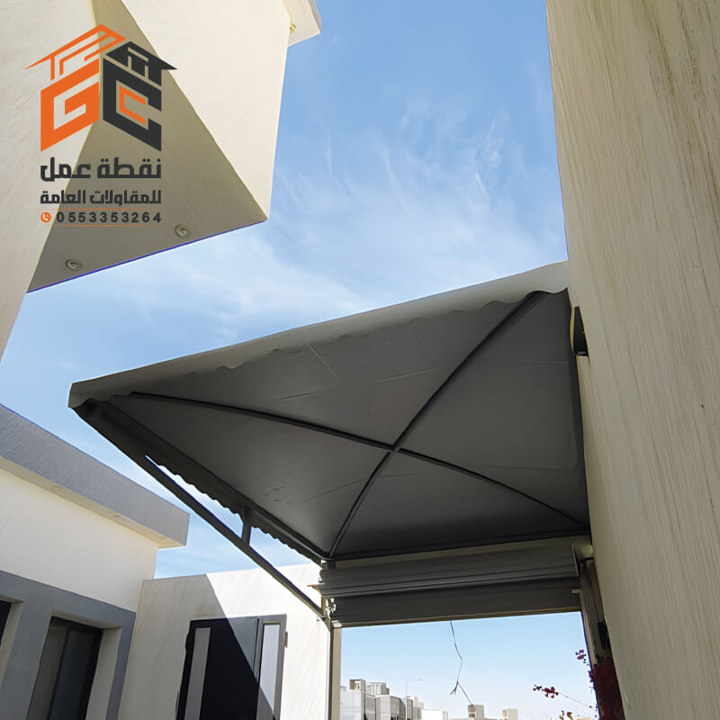 مظلات سيارات لون رمادي الوان مظلات السيارات