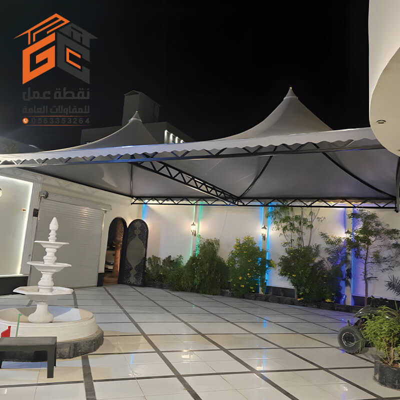 مظلات سيارات هرمية للاحواش