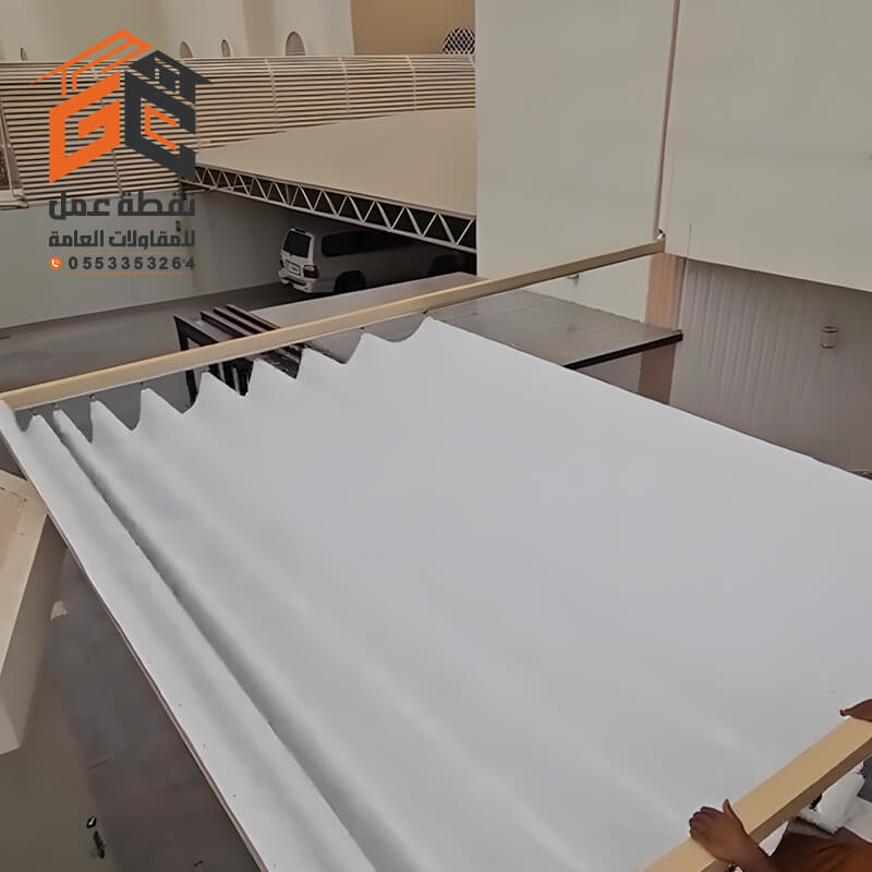 أشكال مظلات سحب يدوي متوفرة في مؤسسة نقطة عمل بالرياض