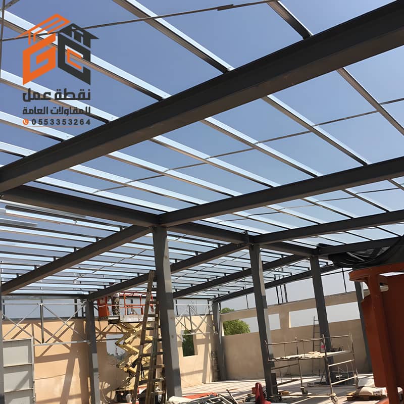 تركيب هناجر الرياض مؤسسة نقطة عمل