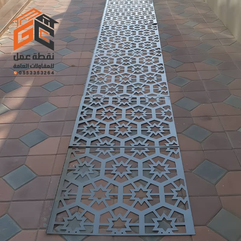 أشكال واجهات قص ليزر من مؤسسة نقطة عمل
