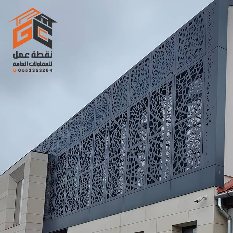 ديكور واجهات مباني حديد قص ليزر