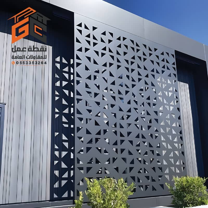 واجهات قص ليزر للشركات والمؤسسات مدموج مع كلادينج